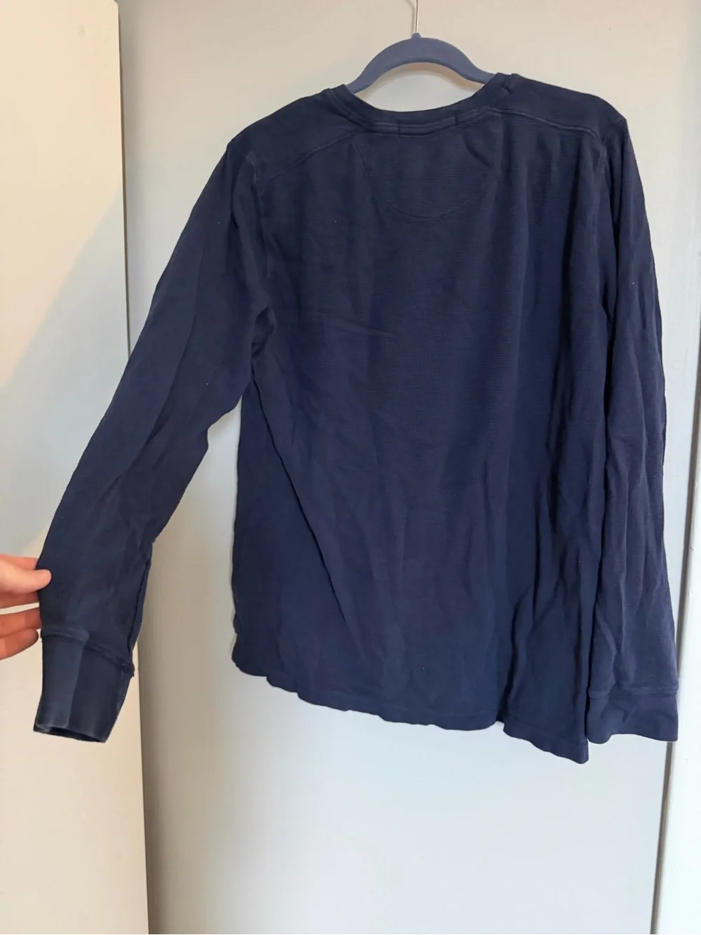 Polo by Ralph Lauren Navy Long-Sleeve Henley with Red Logo